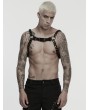 Punk Rave Black Gothic Punk Men's Rugged Metal Chain Harness