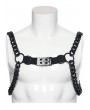Punk Rave Black Gothic Punk Men's Rugged Metal Chain Harness