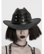 Punk Rave Black Gothic Punk Rivets Stylish Formal Hat