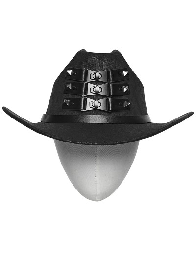 Punk Rave Black Gothic Punk Rivets Stylish Formal Hat