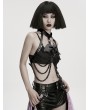 Punk Rave Black Gothic Punk Bat Bow Skull Chain Harness