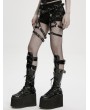 Punk Rave Black Gothic Skull Rivet Punk Leg Harness