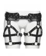 Punk Rave Black Gothic Skull Rivet Punk Leg Harness
