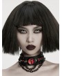 Punk Rave Black Gothic Punk Demon's Eye Spiked Leather Choker