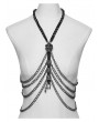 Punk Rave Black Gothic Doomsday Punk Snake-Wrapped Skull Necklace