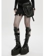 Punk Rave Black Gothic Cyberpunk Rivet Skull Waist-Leg Bag