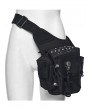 Punk Rave Black Gothic Skull Punk Techwear Rivet Waist-Leg Bag