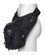 Punk Rave Black Gothic Skull Punk Techwear Rivet Waist-Leg Bag