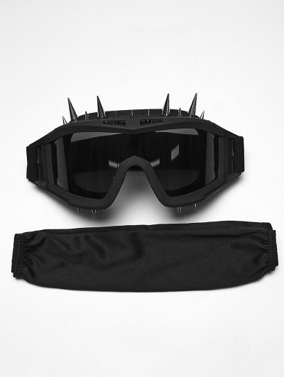 Punk Rave Black Gothic Cyberpunk Spiked Rivet Headwear