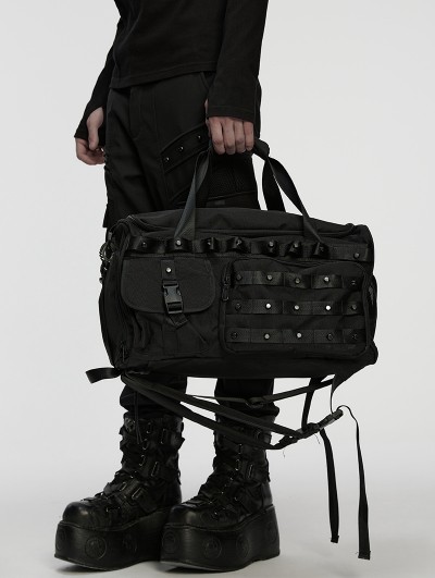 Punk Rave Black Gothic Wasteland Punk Multifunctional Bag