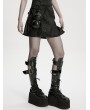Punk Rave Black Gothic Gourd Fringed Mini Bag with Chain