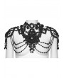 Punk Rave Black Gorgeous Gothic Lace Bead Queen Necklace