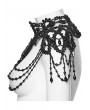 Punk Rave Black Gorgeous Gothic Lace Bead Queen Necklace
