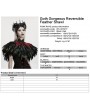 Punk Rave Black and Red Gothic Gorgeous Reversible Lace Feather Shawl