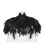Punk Rave Black Gothic Gorgeous Reversible Lace Feather Shawl