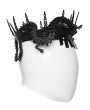 Punk Rave Black Gothic Coiling Dragon Crystal Crown Headwear