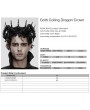 Punk Rave Black Gothic Coiling Dragon Crystal Crown Headwear
