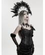 Punk Rave Black Gothic Goddess Halo Feather Hair Hoop