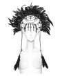 Punk Rave Black Gothic Goddess Halo Feather Hair Hoop
