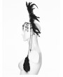 Punk Rave Black Gothic Goddess Halo Feather Hair Hoop