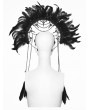 Punk Rave Black Gothic Goddess Halo Feather Hair Hoop