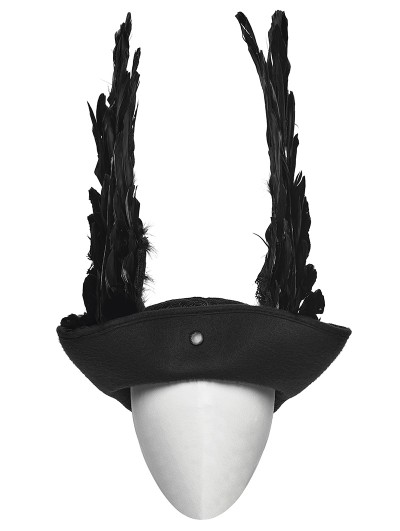 Punk Rave Black Gothic Dark Angel Wings Hat