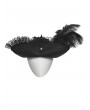 Punk Rave Black Gothic Skeleton Tricorn Feather Pirate Hat