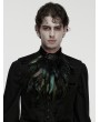 Punk Rave Black Retro Gothic Velvet Lace Feather Collar Pin