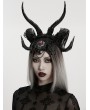 Punk Rave Black Gothic Reversible Demon Horn Veil