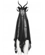 Punk Rave Black Gothic Reversible Demon Horn Veil