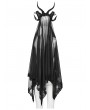 Punk Rave Black Gothic Reversible Demon Horn Veil