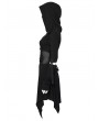 Punk Rave Black Gothic Punk Wasteland Cutout Hooded Face Mask Short Dress