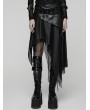 Punk Rave Black Gothic Wasteland Decadent Punk Irregular Skirt