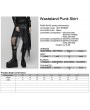 Punk Rave Black Gothic Wasteland Decadent Punk Irregular Skirt