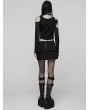 Punk Rave Black Gothic Punk Techwear Zipper Split Short Skirt