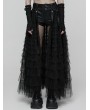 Punk Rave Black Gothic Sweet Punk Shorts with Tulle Skirt