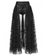 Punk Rave Black Gothic Sweet Punk Shorts with Tulle Skirt
