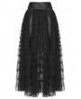 Punk Rave Black Gothic Sweet Punk Shorts with Tulle Skirt