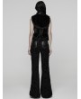 Punk Rave Black Gothic Retro Court Style Flared Pants for Women