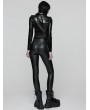 Punk Rave Black Gothic Punk Cool V-Neck Long Sleeve T-Shirt for Women