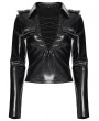 Punk Rave Black Gothic Punk Cool V-Neck Long Sleeve T-Shirt for Women