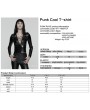 Punk Rave Black Gothic Punk Cool V-Neck Long Sleeve T-Shirt for Women