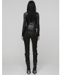 Punk Rave Black Gothic Punk Patchwork Snake Print Trousers for Women