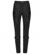 Punk Rave Black Gothic Punk Patchwork Snake Print Trousers for Women