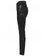 Punk Rave Black Gothic Punk Patchwork Snake Print Trousers for Women