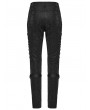 Punk Rave Black Gothic Punk Patchwork Snake Print Trousers for Women