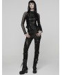 Punk Rave Black Gothic Punk Techwear Long Sleeve T-Shirt for Women