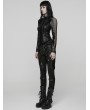 Punk Rave Black Gothic Punk Techwear Long Sleeve T-Shirt for Women