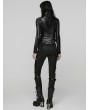 Punk Rave Black Gothic Punk Techwear Long Sleeve T-Shirt for Women