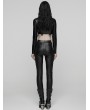 Punk Rave Black Gothic Punk Woven-Cross Panelled Leggings for Women